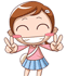 emoticon ชู 2 นิ้ว
