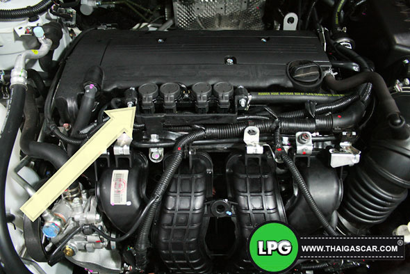mitsubishi laner ex ห้องเครื่องเมื่อใส่รางหัวฉีดแก๊ส 2