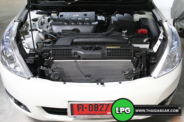 nissan new teana ห้องเครื่องหลังติดตั้งเสร็จ