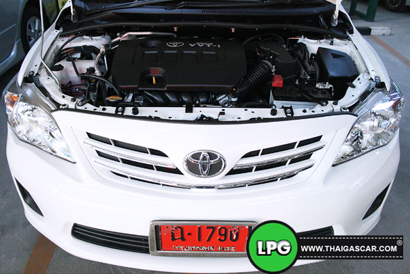 toyota altis dualvvti 1.6 ห้องเครื่อง ติดแก๊สเสร็จแล้ว