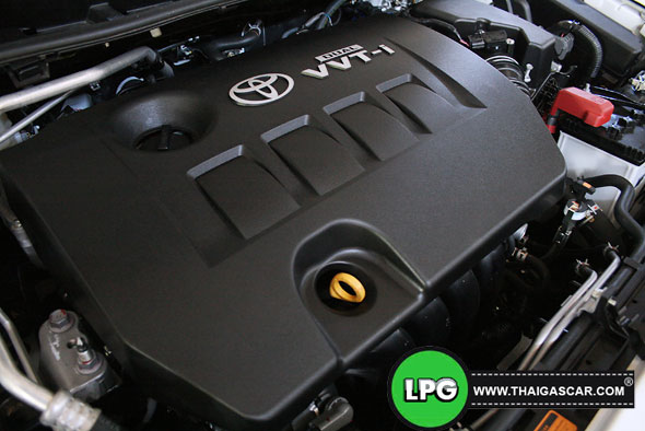 toyota altis dualvvti 1.6 ห้องเครื่อง ติดแก๊สเสร็จแล้ว หัวฉีดแก๊ส